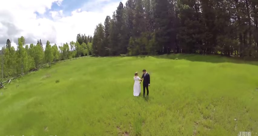 Beautiful Aerial Wedding Photography