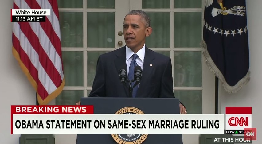 Obama applauds same-sex marriage decision