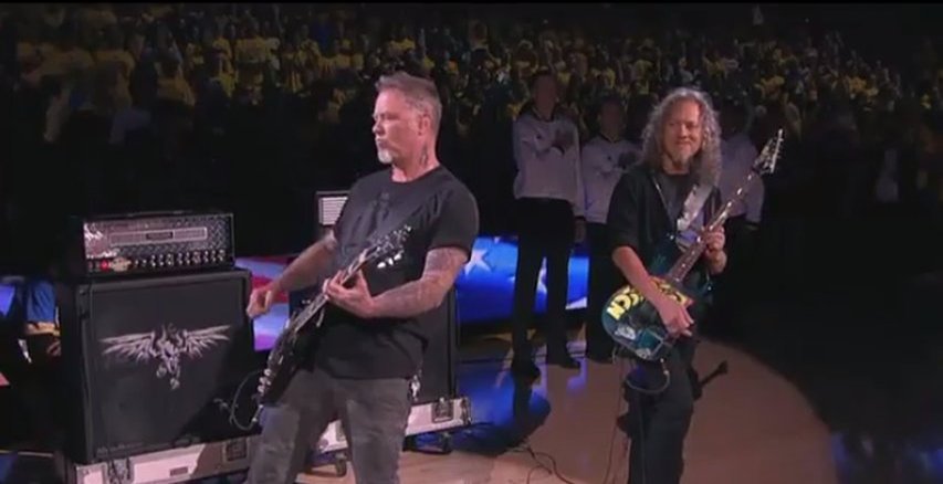Metallica plays The National Anthem Before Game 5
