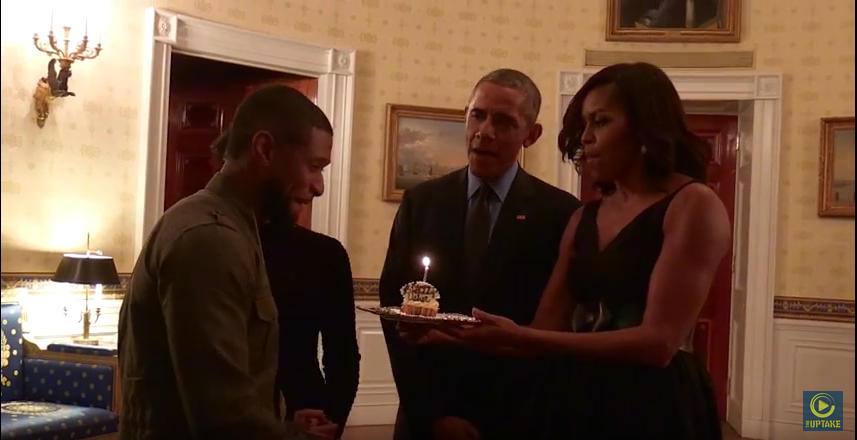 Usher Celebrates His Birthday With Obamas At White House